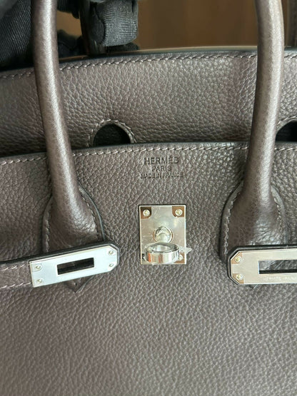 Hermès Birkin 25 Barenia Leather with Palladium Hardware