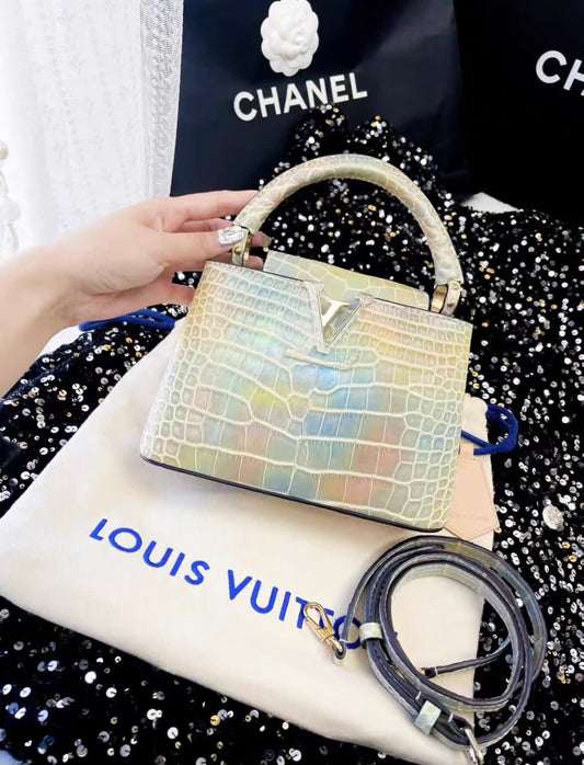 LOUIS VUITTON Louis Vuitton Capucines bb colourful crocodile leather bag - One size Crossbody Bag - Secondhand luxury from Wararni