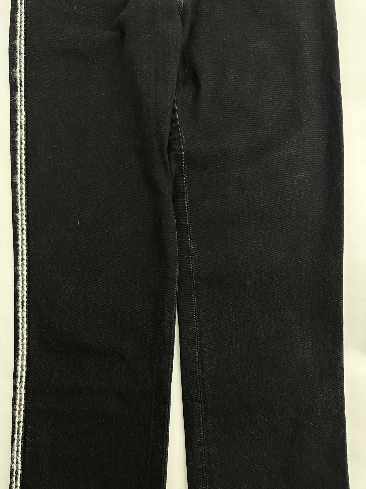 Chanel 24N Coco Neige Black and White Cartoon Border Wide-Leg Jeans Size 34